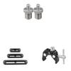 CAMVATE 1/4" Male to M12 Male Screw + Triple NATO Rail Quick Release Bar + Crab clamp with 5/8"-27 Thread view 1