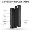 ThinkPad 40AF0135 Universal Hybrid USB-C with USB-A Adapter Docking Station for Lenovo Laptops, Dual Monitor, Comes with ITSPWR HDMI 4K Cable + DP Cable+ Cleaning Cloth view 2