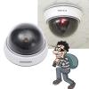 YUHOME 1Pc Simulation Camera Fake Dummy Dome Surveillance Security Camera Flashing Red Light (White) view 3