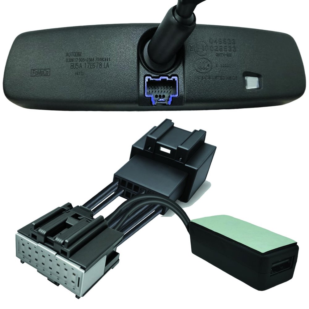 Dash cam Power Adapter for Ford F150 2011-2024 Bronco 2021+,Explorer 2011-2019,Mustang 2013-2021 and More Select Models,16pin with auto dimming,USB Power 5V 4A,Plug and Play