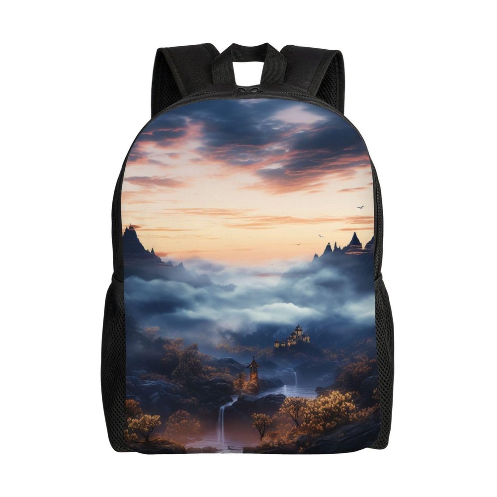 Backpack Travel Laptop Backpack For Men Women Fairy Mist Casual Daypack Adjustable Lightweight Computer Bag