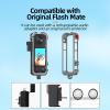 Camera Housing Frame Camera Cover Plate, Protector Aluminum Alloy Protective Cage Housing Frame Protector Anti-Drop for Insta360 X4 Panoramic Action Camera view 2