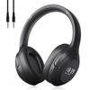 F2 FM Radio headphones wireless Bluetooth 5.2 with Built-in Microphone, Portable Headset Radio Receiver, Wired/Wireless Over Ear Headphone, Soft Ear Muffs, Stereo Sound, for Work/Travel/Moving/Jogging view 1