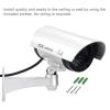 YUHOME Fake Security Camera Dummy Camera Simulated Surveillance Camera with Flashing Light Indoor Outdoor Use for Home Business Warning Security, Silver view 3