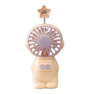 Astronaut Small Fan USB Charging Portable Handheld Desktop Portable Fans with LED Lighting for Kids Adults