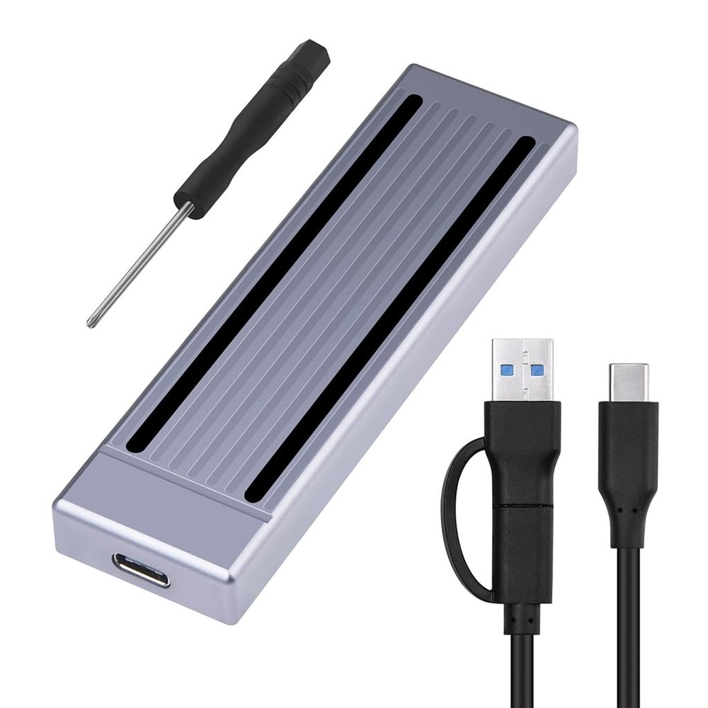 JMT M.2 SSD Enclosure RGB Cool Light Compatible with M.2 NVME / NGFF 2230 2242 2260 2280 SSD (Compatible with NVMe)