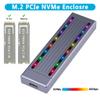 JMT M.2 SSD Enclosure RGB Cool Light Compatible with M.2 NVME / NGFF 2230 2242 2260 2280 SSD (Compatible with NVMe) view 2