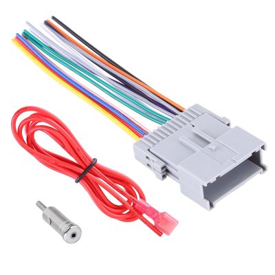 DirectNine Basics Car Stereo Radio Wiring Harness w/Antenna Adapter Aftermarket Stereo CD Receiver Wire Cable Aerial Connector Plug