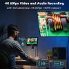 Andonstar 4K 60FPS 10.1" HDMI Digital Microscope for Soldering, 64MP 3840P UHD Video Audio Record, AD210S-Pro Electronic PCB Microscope for Adults, Error Coins, Pro Boom Arm Stand, 64GB view 3