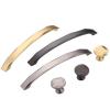 DYINGZL Door Handl Cabinet Black Handle Black/White/Grey Modern Zinc Alloy Arc Vintage Furniture Handles(Nickel Wire Drawing) view 1