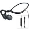 3.5mm Open Ear Headphones Wired headphones with Mic, 3.5mm+USB Connection, Air Conduction Wired Headset with Premium Sound Ultra-Light USB Headset Perfect for Phones Tablets PC Speakers -Black view 1