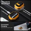 RFUNGUANGO for AirPods Pro Case Cover with Secure Lock Clip, Automatic Pop-up Case Full-Body Shockproof Hard Protective Cover for AirPods Pro 2/1/Gen E-Black+Yellow view 3