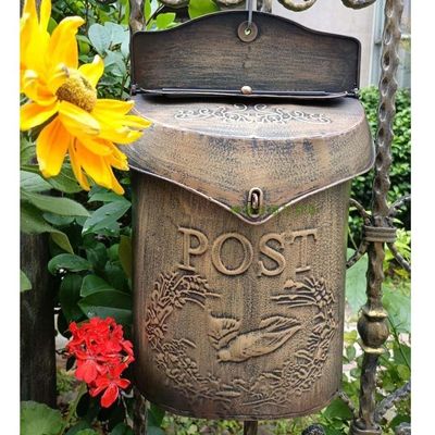 Outdoor Garden FrenchSisch Village Iron Art Food Wall Decoration Vintage Old Mailbox Mailbox Florist Store Attachments