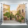 12x8ft Italy Street Backdrop Europe Village Town Landscape Buildings Photography Background Italian Tuscany Stone Wall Old House Banner Decorations Holiday Travel Party Photo Booth Props view 1