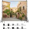12x8ft Italy Street Backdrop Europe Village Town Landscape Buildings Photography Background Italian Tuscany Stone Wall Old House Banner Decorations Holiday Travel Party Photo Booth Props view 4