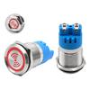 2PCS DC24V 19mm Electronic Stainless Steel Active Piezo Buzzer Waterproof IP67 Continuous Sounder 110dB Metal Buzzer Alarm with Red Flash Indicator view 1