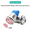 2PCS DC24V 19mm Electronic Stainless Steel Active Piezo Buzzer Waterproof IP67 Continuous Sounder 110dB Metal Buzzer Alarm with Red Flash Indicator view 4