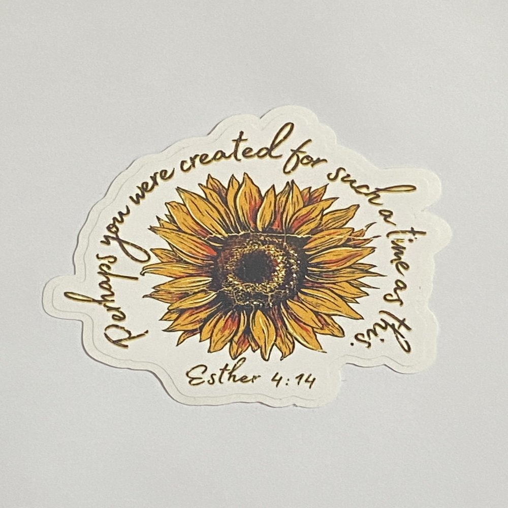 ANHGLORYPAPER Pack 3 Esther 4 14 Perhaps You were Born for Such A Time As This Retro Sticker 3""