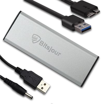 Bitsjour MacBook Pro SSD Enclosure 7+17 Pin, USB 3.0 5Gbps Hard Drive External Case for Apple MacBook Pro Retina A1425 EMC 2557/2672(Late 2012-Early 2013), A1398 EMC 2512/2673(Mid 2012-Early 2013