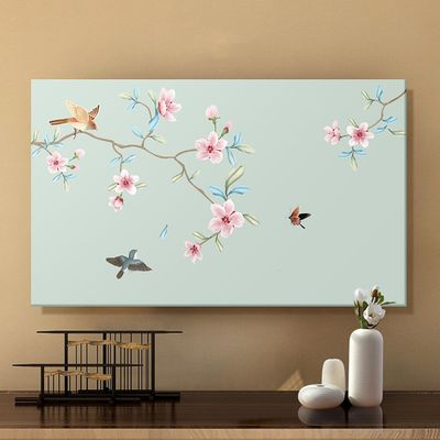 50 Inch LCD TV Dust Covers Resistant Living Room Wall-mounted Cover European Style Decor Furniture Pad(Size:55-60IN,Color:B)
