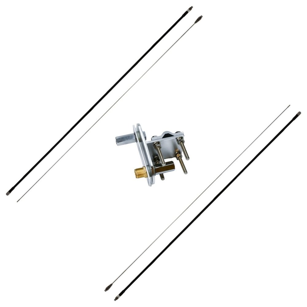 Intellitron Dipole Antenna Kit - includes 3 Items - Dual MA-2010T 10m Ham Sticks with Matching Intellitron AA-1602 Dipole Mounting Bracket, ZIN-DIPOLE-10