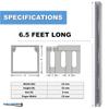 Kable Kontrol Wire Duct Open Slot Cable Raceway - 1.3 Width x 1.3 Height - 6.5 feet Long - 1 Pc/Pack  Gray  PVC Wiring Trough Wire Cover Cord Hider for Under Desk Industrial Cable Management view 2