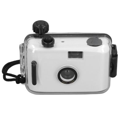 35mm Reusable Daylight Film Camera, Retro Camera with Case, Shutter Speed 1/100s and Lens of f/9 28mm, for Snorkeling, Rafting, Swimming (Black and White)