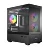 Apevia Phantom-MESH-BK Phantom Micro-ATX Dual-Chamber Mesh Gaming PC Case w/ 5X 120mm ARGB Fans, 366 RGB Modes, Mesh Airflow Performance Front Panel, 240mm Radiator Support, 2X USB3.0, HD Audio, Black view 1