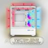 Apevia Phantom-MESH-WH Phantom Micro-ATX Dual-Chamber Mesh Gaming PC Case w/ 5X 120mm ARGB Fans, 366 RGB Modes, Mesh Airflow Performance Front Panel, 240mm Radiator Support, 2X USB3.0, HD Audio, White view 4