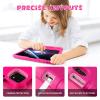 BILLISGOVA for iPad Pro 13 inch Case 2024, Shockproof Kids iPad 13 Pro Case, Protective Cover for iPad Pro 13 M4 with Pencil Holder, Anti-Slip Handle Stand, Rose Red view 2