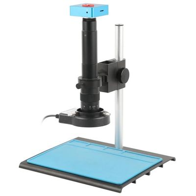 ZTBH Microscope Accessories Kit 4K 55MP HDMI USB Digital Video Microscope Camera Adjustable Magnification 300X C Mount Lens Zoom Stand 56 LED Ring Light Microscope Slides