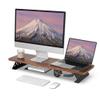 Fenge Monitor Stand Riser, Desk Top Shelf for 2 Monitors, Computer Stands for Desk, Wood & Steel Desktop Riser for Laptop, PC, Printer view 1