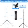 Anautin Extendable Light Stand Photography, 6.6ft/2m Light Tripod Stand for Travel, 13lb/6kg Heavy Duty Studio Lighting Stand for Continue Output Lighting, Flash, Strobe, Webcams, Camera, Softbox view 3