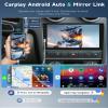 Wireless Carplay Single Din Car Stereo with Wireless Android Auto Airplay Mirror Link,Podofo 9inch 1080P HD Touch Screen Bluetooth Radio Audio Receivers with FM Radio SWC EQ DVR 12LED Backup Camera view 2
