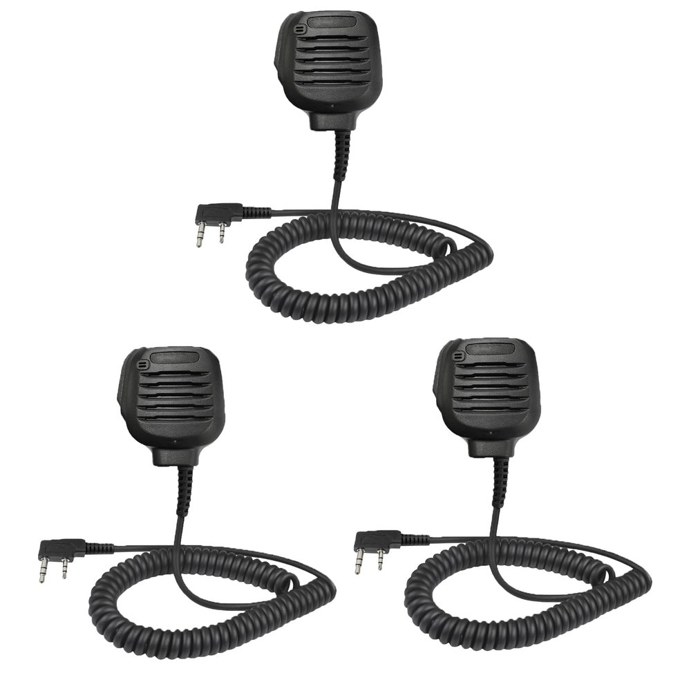 Amazingxiax 3Pack KMC-45D KMC-45 Speaker Mic Remote Speaker Microphone Shoulder Mic Military Spec for TK430 TK3201 TK2160 TK3160 TK2402 TK3402 TK2312 TK3312 NX240 NX220 KMC-21