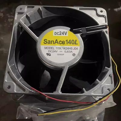 109L1424H5 J04 DC24V 0.63A 14050 14cm 3-wire aluminum frame cooling fan