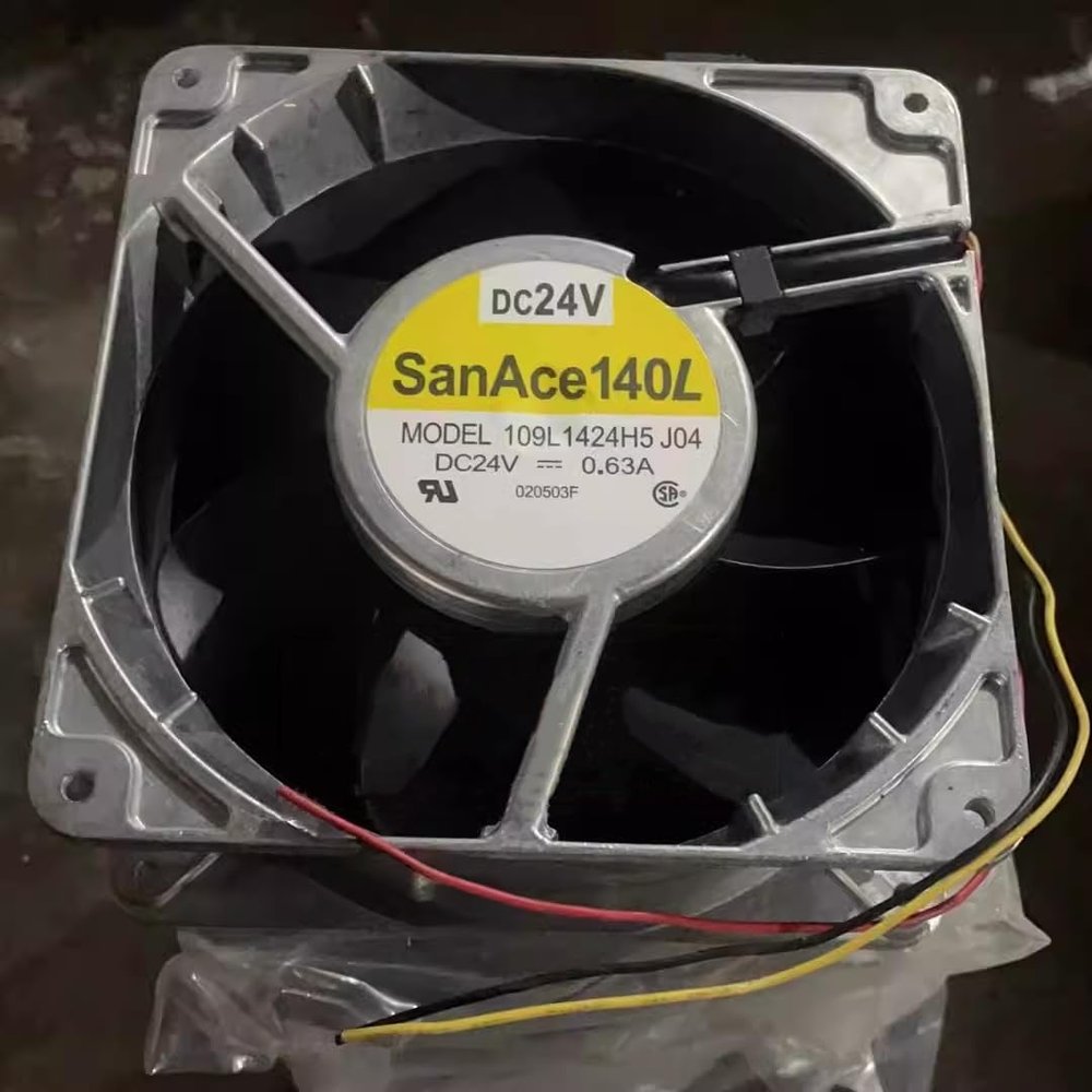 109L1424H5 J04 DC24V 0.63A 14050 14cm 3-wire aluminum frame cooling fan