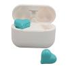Bewinner Heart Shaped Wireless Earbuds with Noise Cancellation, Bluetooth 5.3 & Wireless Charging Case, 20H Total Playtime for Gym Office School - Light Blue view 1