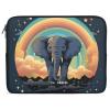 17inch Laptop Sleeve Bag A Cute Elephant on A Rainbow Background Laptop Bag Shockproof Computer Carrying Cover Slim Briefcase Handbag