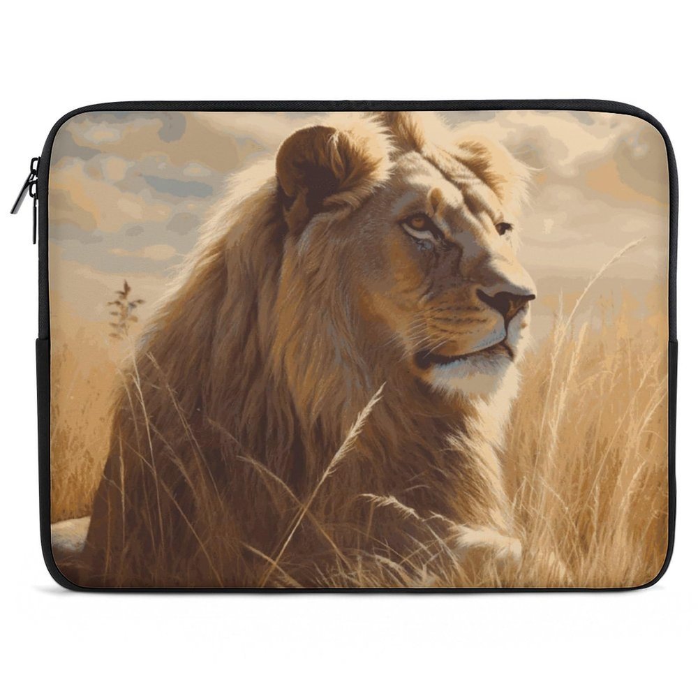 17inch Laptop Sleeve Bag Prairie Lion Laptop Bag Shockproof Computer Carrying Cover Slim Briefcase Handbag