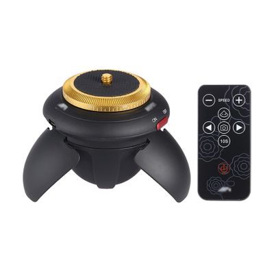 LGRFUXIN Black,Tripod Head, 72mm Auto Motorized Rotating Panoramic Head with Remote Control, 360 Multi-Angle Rotating Panoramic Shooting, for Smartphone Cameras