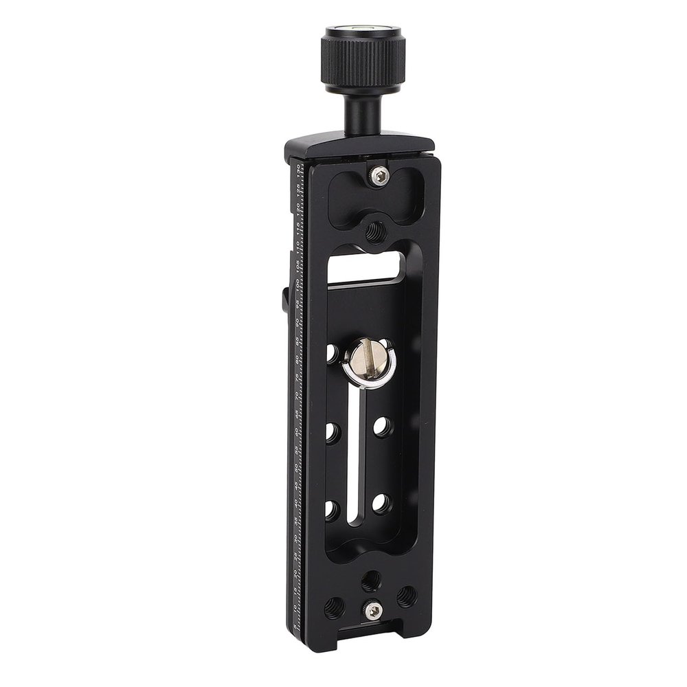 Camera Rail Nodal Slide, 150mm Quick Release Plate Clamp with 1/4in Screw Hole, Bubble Level, for Arca Compatible DSLR Tripod Monopod Ball Head, Panoramic Close Up Photography