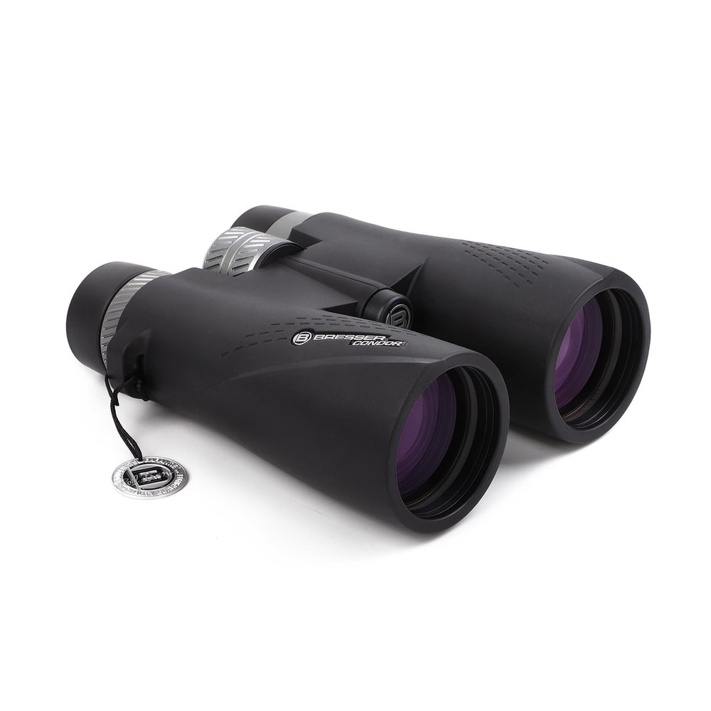 BRESSER 10x50 Binoculars for Adults High Powered with HD Optical System, FMC Green Film BAK4 Prism, Non-Slip Grip, Waterproof, Fogproof, Shockproof for for Hunting Bird Watching Travel Football Games