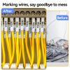 4 Pack Replacement for Ptouch HSe-231 HSe231 HS231 HS-231 HSe 11.7mm 0.46'' Black on White Heat Shrink Wire Cable Label Tape Tubing Use with Ptouch PT-D210 PT-D400 PT-E300 PT-E500 PT-P750WVP Maker view 4