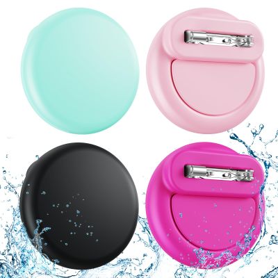 Air Tags- 4 Pack AirTag Holder for Kids, Waterproof AirTag Hidden Kids Holder with Invisible Pin, Anti Lost, for Kid, Elderly, Luggage, Clothing, Backpack, Family Trave.(Rose,Pink,Mint Green,Black)