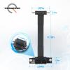 YHX-US New PCIE 3.0 X1 Extension Cable High Speed Flexible Riser Cable 90 Degree Adapter 36 PIN Sound Card Network Card Extension Cable (100MM) view 2