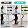 DeskLogics Clamp-On Cable Management Spine, No-Drill Vertebrae Wire Hider for Glass & Wood Standing Desks, Tool-Free Adjustable Desk-to-Floor Cord Organizer Snake with Non-Scratch Silicone Padding view 2