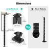 DeskLogics Clamp-On Cable Management Spine, No-Drill Vertebrae Wire Hider for Glass & Wood Standing Desks, Tool-Free Adjustable Desk-to-Floor Cord Organizer Snake with Non-Scratch Silicone Padding view 3