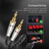SKW High-End WG Series  Premium Speaker Cable Pair (16.4ft/5M, 2-Pack) with Convertible Banana/Spade Terminations view 4