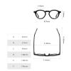 laureles Fashion Blue Light Blocking Round Reading Glasses Women Men Spring Hinged TR90 Frame Eyewear L15 (C1, 1.5, x) view 4